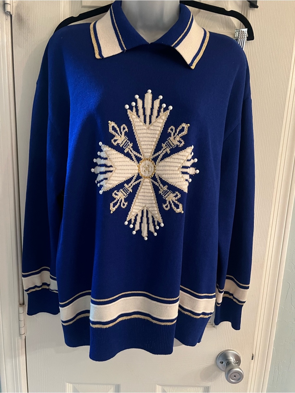 VTG St. John maximalist knit sweater top large